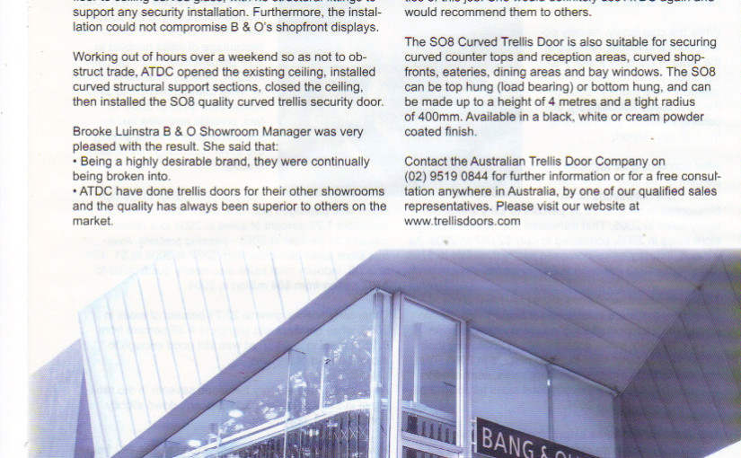 Article appeared in the recent issue of the Service Station Association Magazine