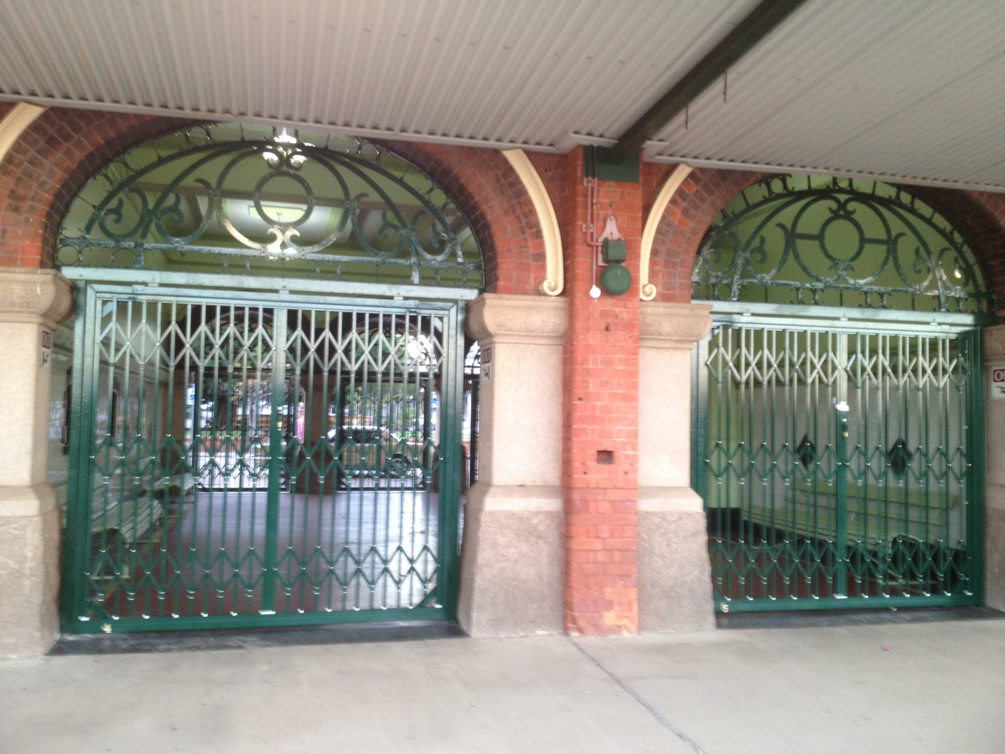 Folding Secuity Gates - Townsville Rail Station