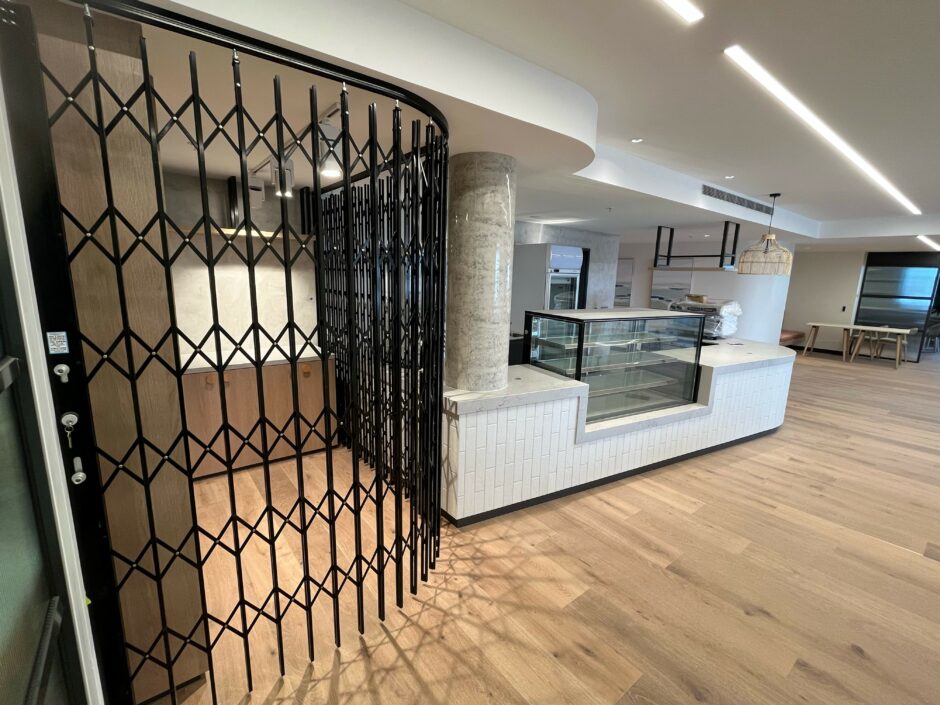 Accordion Doors to Secure Curved Areas - Australian Trellis Doors Melbourne