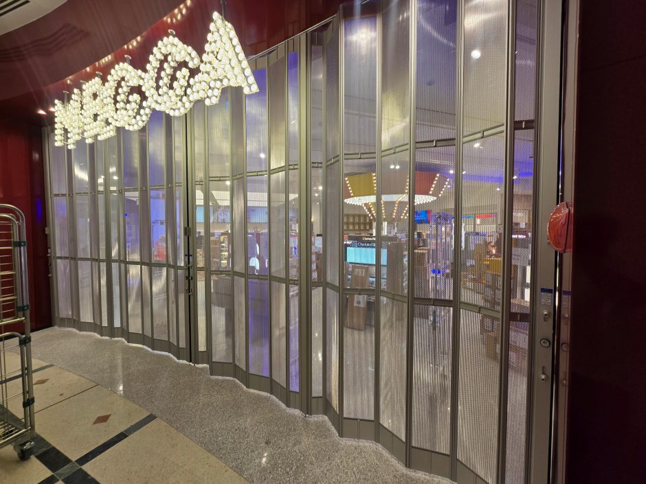 Spectacular Folding Closure Doors secure new Mecca Australia storefront.