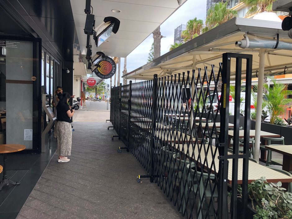 Portable Expandable Trellis Gates for Bondi Beach Shops